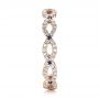 14k Rose Gold 14k Rose Gold Custom Diamond And Blue Sapphire Wedding Band - Side View -  102120 - Thumbnail