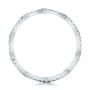 18k White Gold Custom Diamond And Blue Sapphire Wedding Band - Front View -  102120 - Thumbnail