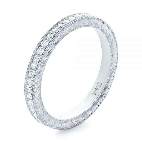 Custom Diamond and Hand Engraved Eternity Wedding Band - reference design