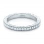  Platinum Custom Diamond And Hand Engraved Eternity Wedding Band - Flat View -  102364 - Thumbnail