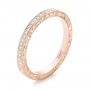 18k Rose Gold Custom Diamond And Hand Engraved Wedding Band