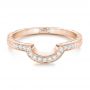 18k Rose Gold 18k Rose Gold Custom Diamond And Hand Engraved Wedding Band - Flat View -  102441 - Thumbnail