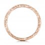 14k Rose Gold 14k Rose Gold Custom Diamond And Hand Engraved Wedding Band - Front View -  101617 - Thumbnail