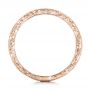 18k Rose Gold 18k Rose Gold Custom Diamond And Hand Engraved Wedding Band - Front View -  101617 - Thumbnail