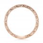 14k Rose Gold 14k Rose Gold Custom Diamond And Hand Engraved Wedding Band - Front View -  102848 - Thumbnail