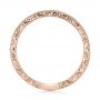 18k Rose Gold 18k Rose Gold Custom Diamond And Hand Engraved Wedding Band - Front View -  102848 - Thumbnail