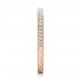 14k Rose Gold 14k Rose Gold Custom Diamond And Hand Engraved Wedding Band - Side View -  102848 - Thumbnail