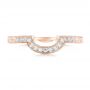14k Rose Gold 14k Rose Gold Custom Diamond And Hand Engraved Wedding Band - Top View -  102441 - Thumbnail