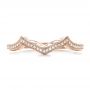 18k Rose Gold 18k Rose Gold Custom Diamond And Hand Engraved Wedding Band - Top View -  102461 - Thumbnail