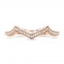 14k Rose Gold 14k Rose Gold Custom Diamond And Hand Engraved Wedding Band - Top View -  102461 - Thumbnail