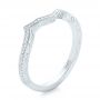  Platinum Custom Diamond And Hand Engraved Wedding Band - Three-Quarter View -  102461 - Thumbnail