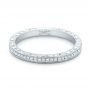  Platinum Custom Diamond And Hand Engraved Wedding Band - Flat View -  102848 - Thumbnail