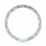  Platinum Custom Diamond And Hand Engraved Wedding Band - Front View -  102848 - Thumbnail