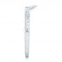 14k White Gold Custom Diamond And Hand Engraved Wedding Band - Side View -  102441 - Thumbnail