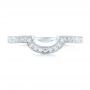 18k White Gold 18k White Gold Custom Diamond And Hand Engraved Wedding Band - Top View -  102441 - Thumbnail