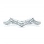  Platinum Custom Diamond And Hand Engraved Wedding Band - Top View -  102461 - Thumbnail