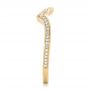 18k Yellow Gold 18k Yellow Gold Custom Diamond And Hand Engraved Wedding Band - Side View -  102461 - Thumbnail