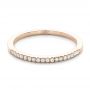 14k Rose Gold Custom Diamond Wedding Band - Flat View -  102295 - Thumbnail