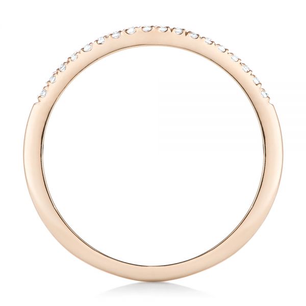 14k Rose Gold Custom Diamond Wedding Band - Front View -  102295