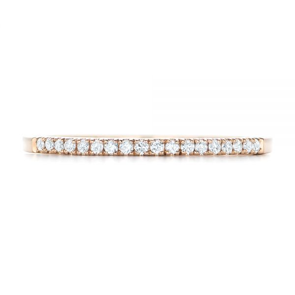 18k Rose Gold 18k Rose Gold Custom Diamond Wedding Band - Top View -  102295