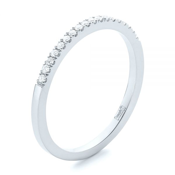  Platinum Platinum Custom Diamond Wedding Band - Three-Quarter View -  102295