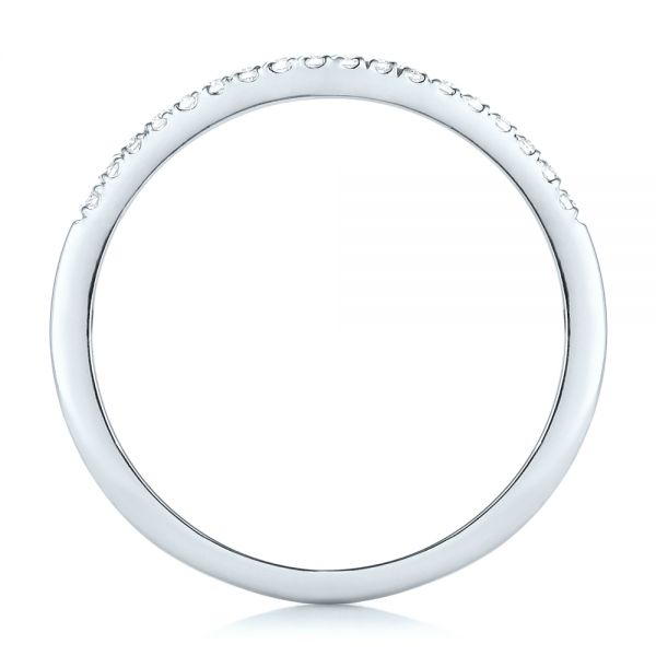 14k White Gold 14k White Gold Custom Diamond Wedding Band - Front View - 102295