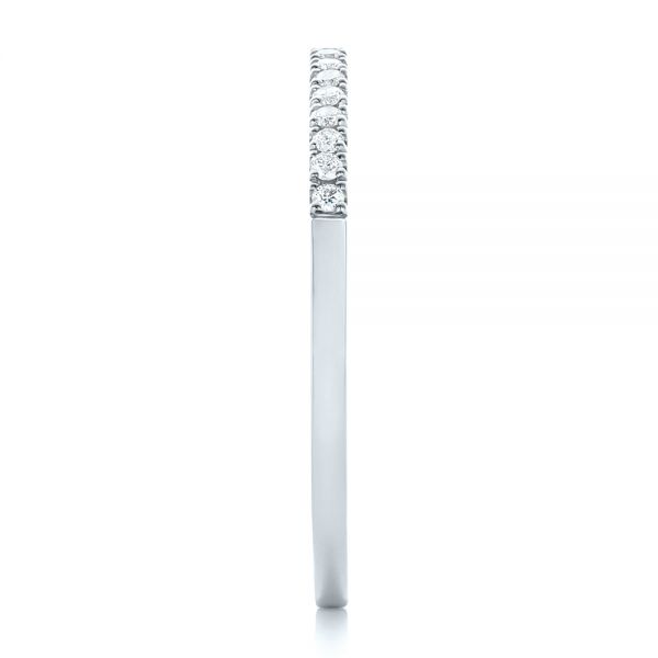 14k White Gold 14k White Gold Custom Diamond Wedding Band - Side View - 102295