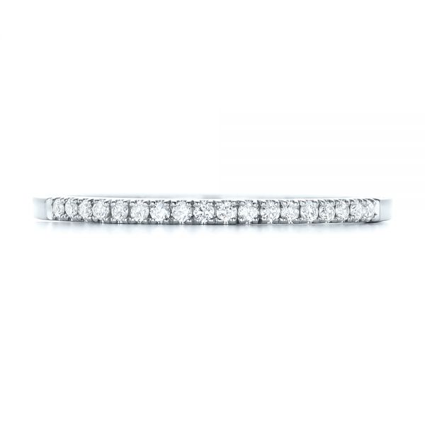 14k White Gold 14k White Gold Custom Diamond Wedding Band - Top View - 102295