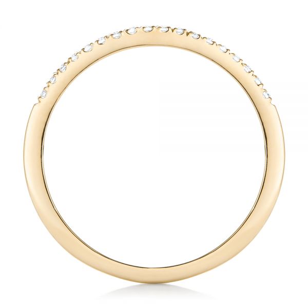 18k Yellow Gold 18k Yellow Gold Custom Diamond Wedding Band - Front View - 102295