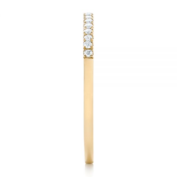 18k Yellow Gold 18k Yellow Gold Custom Diamond Wedding Band - Side View - 102295