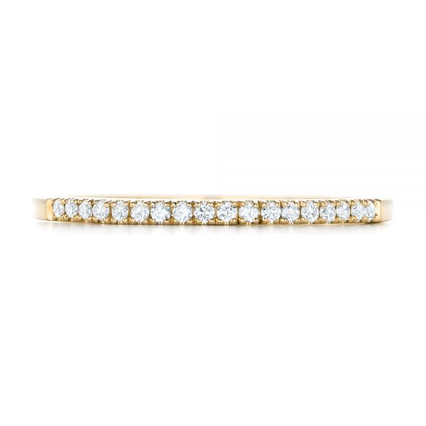 18k Yellow Gold 18k Yellow Gold Custom Diamond Wedding Band - Top View - 102295