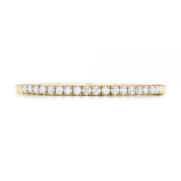 18k Yellow Gold 18k Yellow Gold Custom Diamond Wedding Band - Top View -  102295