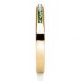 18k Yellow Gold 18k Yellow Gold Custom Diamond And Tsavorite Anniversary Band - Side View -  1105 - Thumbnail