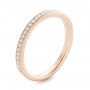 14k Rose Gold 14k Rose Gold Custom Diamond Wedding Band - Three-Quarter View -  102237 - Thumbnail