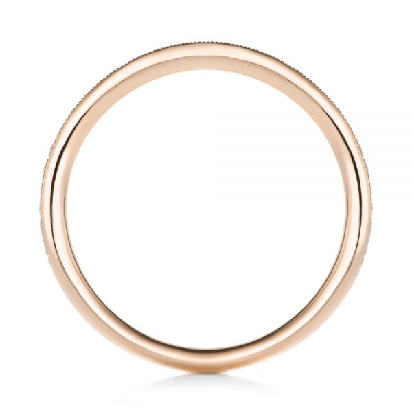 14k Rose Gold 14k Rose Gold Custom Diamond Wedding Band - Front View -  102237