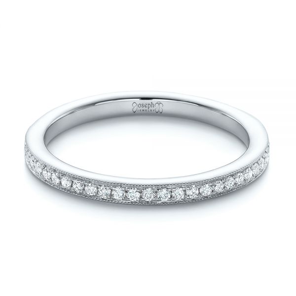  Platinum Platinum Custom Diamond Wedding Band - Flat View -  102237