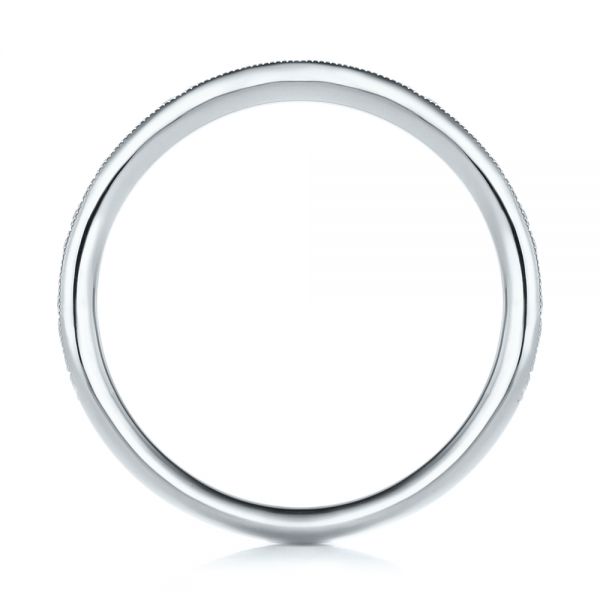 18k White Gold 18k White Gold Custom Diamond Wedding Band - Front View - 102237