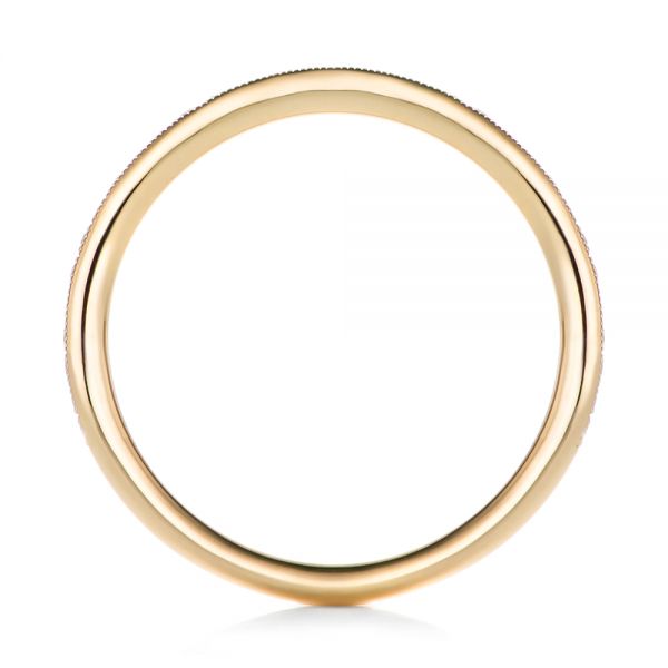 14k Yellow Gold Custom Diamond Wedding Band - Front View - 102237