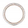 18k Rose Gold 18k Rose Gold Custom Edge-less Pave Diamond Eternity Wedding Band - Front View -  103475 - Thumbnail