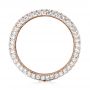 18k Rose Gold 18k Rose Gold Custom Edge-less Pave Diamond Eternity Wedding Band - Front View -  103475 - Thumbnail