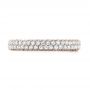 18k Rose Gold 18k Rose Gold Custom Edge-less Pave Diamond Eternity Wedding Band - Top View -  103475 - Thumbnail