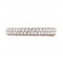 14k Rose Gold 14k Rose Gold Custom Edge-less Pave Diamond Eternity Wedding Band - Top View -  103475 - Thumbnail