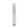  Platinum Custom Edge-less Pave Diamond Eternity Wedding Band - Side View -  103475 - Thumbnail