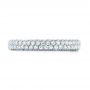 Platinum Custom Edge-less Pave Diamond Eternity Wedding Band - Top View -  103475 - Thumbnail