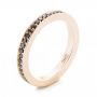 14k Rose Gold 14k Rose Gold Custom Eternity Black Diamond Wedding Band - Three-Quarter View -  103034 - Thumbnail