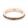 14k Rose Gold 14k Rose Gold Custom Eternity Black Diamond Wedding Band - Flat View -  103034 - Thumbnail