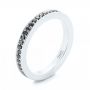  Platinum Platinum Custom Eternity Black Diamond Wedding Band - Three-Quarter View -  103034 - Thumbnail