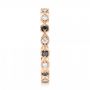 18k Rose Gold 18k Rose Gold Custom Eternity Black And White Diamond Wedding Band - Side View -  102950 - Thumbnail