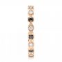 18k Rose Gold 18k Rose Gold Custom Eternity Black And White Diamond Wedding Band - Side View -  102950 - Thumbnail