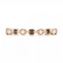 14k Rose Gold 14k Rose Gold Custom Eternity Black And White Diamond Wedding Band - Top View -  102950 - Thumbnail